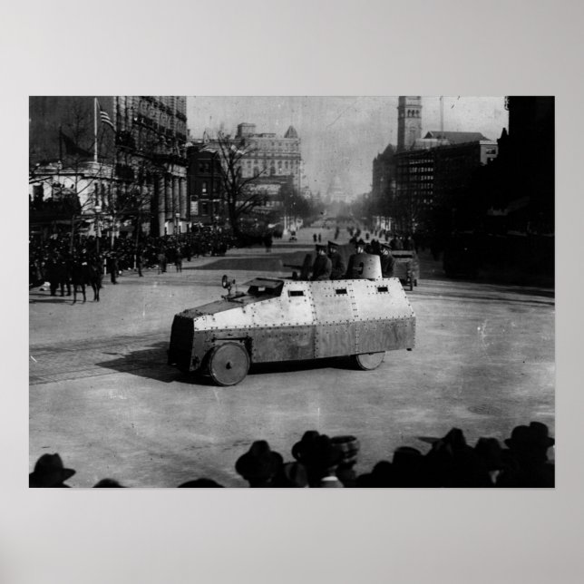 Affiche 27e March 1917 : The armoured vehicle squadron (Devant)