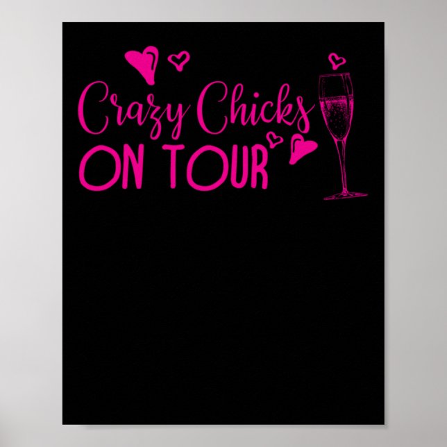 Affiche 28.Funny Bachelorette Party Crazy Chicks On Tour.p (Devant)