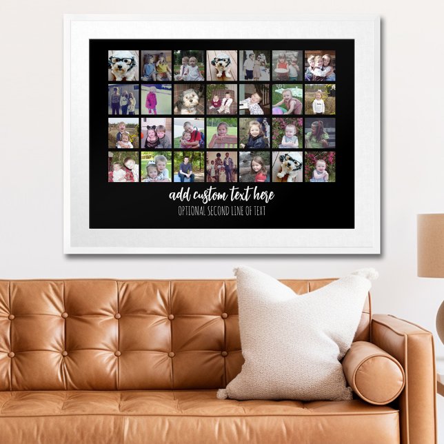 Affiche 28 Grille de collage photo - 2 Zones de texte - no (Personalized Photo Poster)