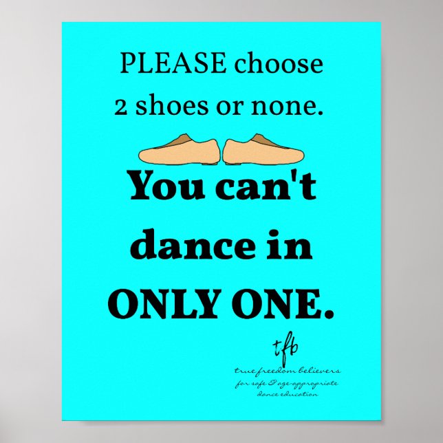 Affiche 2 Chaussures ou Aucun Cyan Dance Studio (Devant)