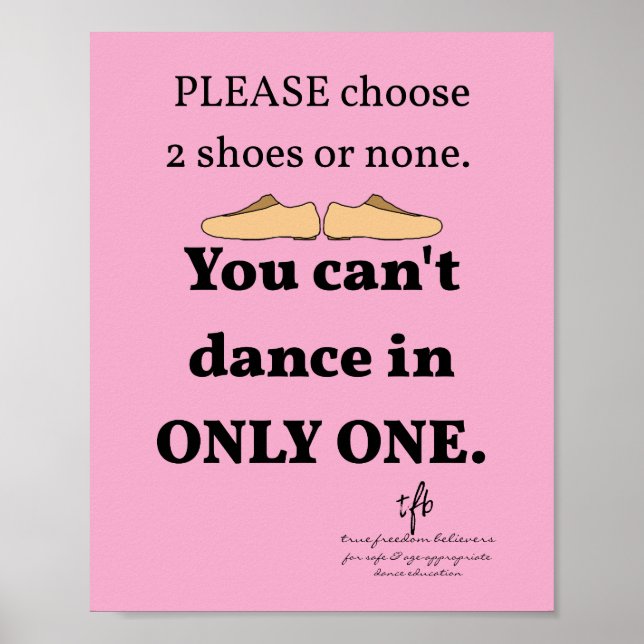 Affiche 2 chaussures ou aucune Lt. Rose Danse Studio (Devant)