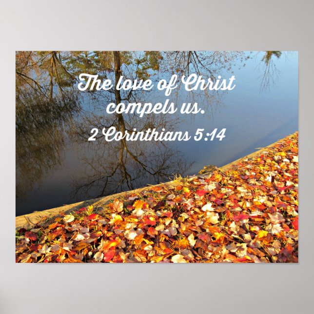Affiche 2 Cor. 5:14 L'amour du Christ nous oblige. (Devant)