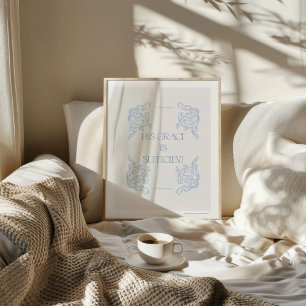 Affiche 2 Corinthiens 12:9 Sa Grâce Suffit