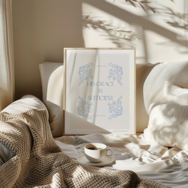 Affiche 2 Corinthiens 12:9 Sa Grâce Suffit (Créateur téléchargé)