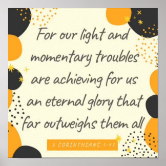Affiche 2 Corinthiens 4:17 Gloire éternelle