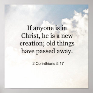 Affiche 2 Corinthiens 5:17, verset de la Bible,