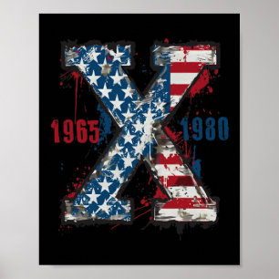 Affiche (2 Côté)4 juillet Trump American Flag Usa