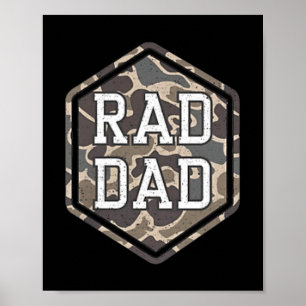 Affiche 2 Faces Camo Rad Papa Rétro Camouflage Papa