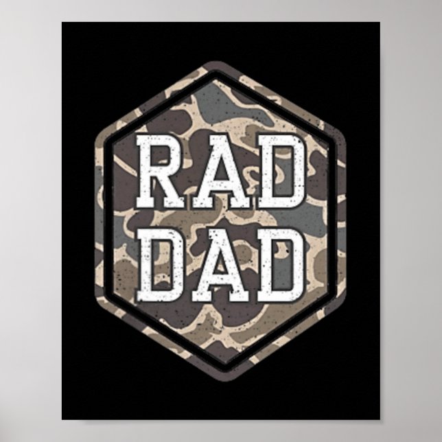 Affiche 2 Faces Camo Rad Papa Rétro Camouflage Papa (Devant)