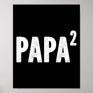 Affiche 2 Papa au carré pour grand-père de la part de la p