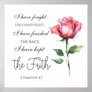 Affiche 2 Timothée 4:7 - J'ai combattu le bon combat