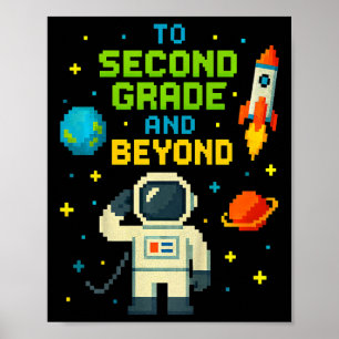 Affiche 2e année et au-delà Astronaut Space Boys Gamer Fi