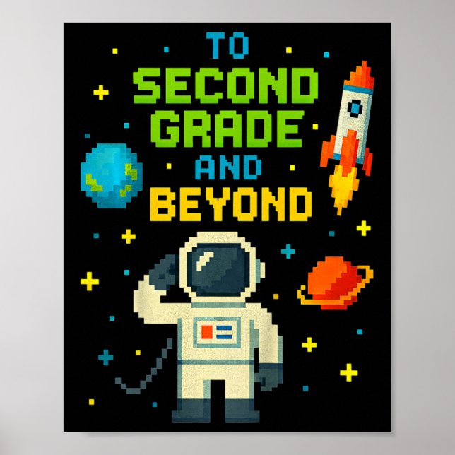 Affiche 2e année et au-delà Astronaut Space Boys Gamer Fi (Devant)