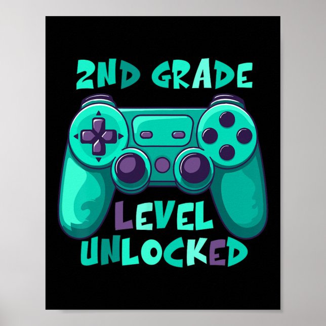 Affiche 2e année Garçons Gamer Niveau Ck À l'école Premier (Devant)