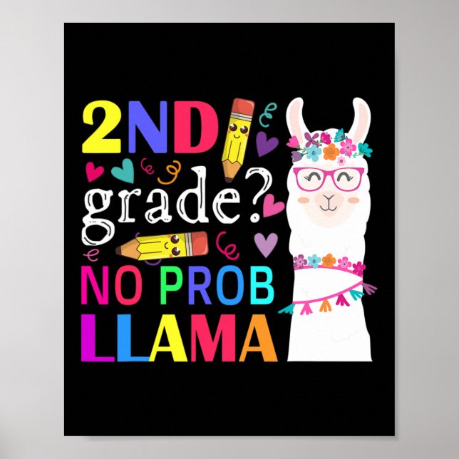 Affiche 2e année No Prob-llama Enseignant Premier jour (Devant)