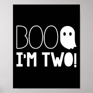 Affiche 2e anniversaire Boo de deux ans Je suis deux ! Hal