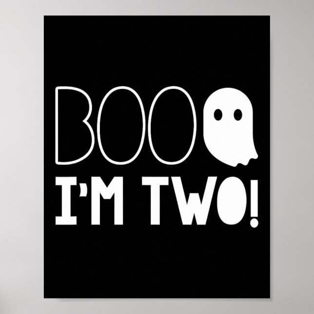 Affiche 2e anniversaire Boo de deux ans Je suis deux ! Hal (Devant)