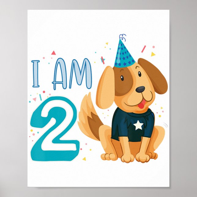 Affiche 2e anniversaire Chien Chien Chien Chien Chien Enfa (Devant)