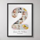 Affiche 2e anniversaire Numéro 2 photo Collage de photos N<br><div class="desc">Décorez votre pépinière avec ce poster photo-collage personnalisé. Cette décoration murale allie le charme des précieux moments de votre petit-déjeuner à un design adorable qui séduira petits et grands. Notre outil de design convivial vous permet de télécharger vos photos facilement, vous permettant de créer un chef-d'oeuvre personnalisé. Ajoutez des images...</div>