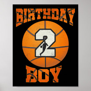 Affiche 2e anniversaire tenue garçon Bysketbyll 2e année O