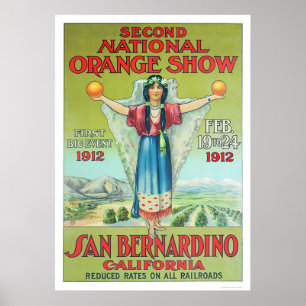 Affiche 2e National Orange Show 1912