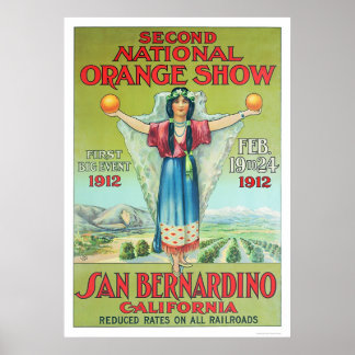 Affiche 2e National Orange Show 1912