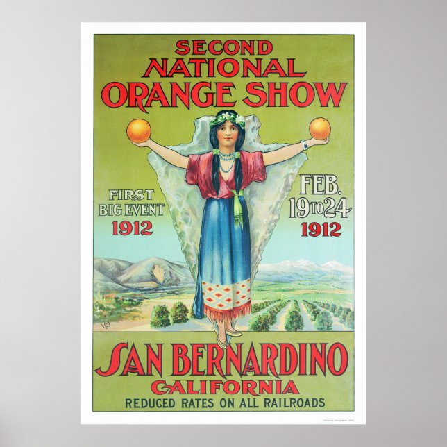Affiche 2e National Orange Show 1912 (Devant)