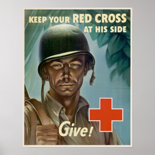 Affiche 2ÈME GUERRE MONDIALE gardez votre Croix Rouge à se (Devant)