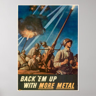 Affiche 2ÈME GUERRE MONDIALE Retour 'Em Avec Plus De Métal