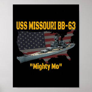 Affiche 2ème guerre mondiale Ship & ; Corée War Uss Mis