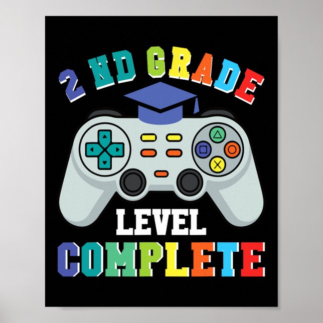 Affiche 2nd Grade Gamer Boys – Level Complete Ck To School (Devant)