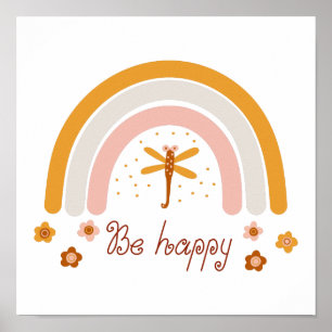 Affiche 30,5 x 30,5 cm - Rainbow Be Happy