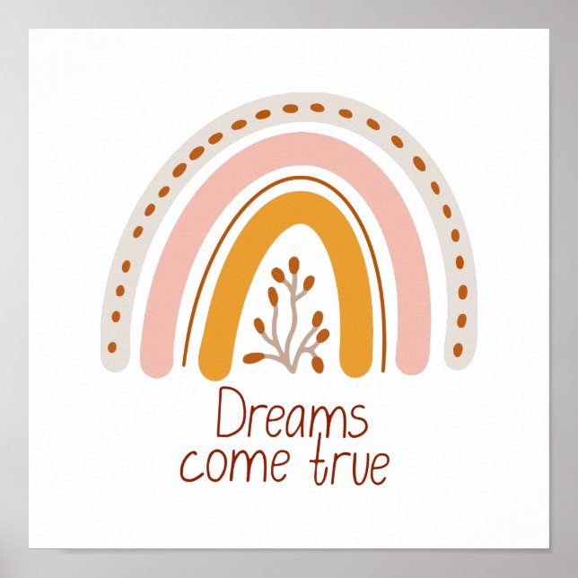 Affiche 30,5 x 30,5 cm - Rainbow Dreams Come True (Devant)