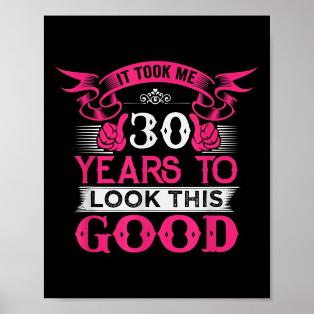 Affiche 30 ans Anniversaire drôle Citation graphique 30e B (Devant)