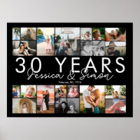 30 ans mariage anniversaire photo collage modifiab