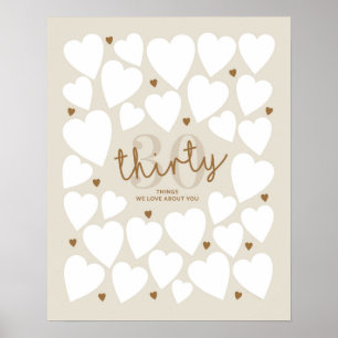 Affiche 30 Choses Que Nous Aimons À Votre Sujet