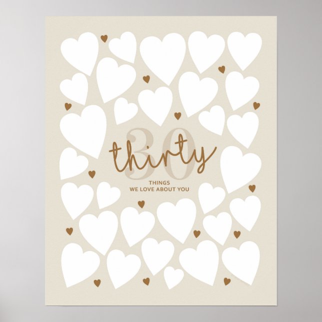 Affiche 30 Choses Que Nous Aimons À Votre Sujet (Devant)