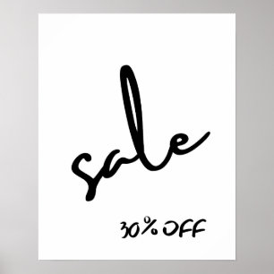 Affiche 30% De Réduction Sur Vente Signal, Boutique Signal