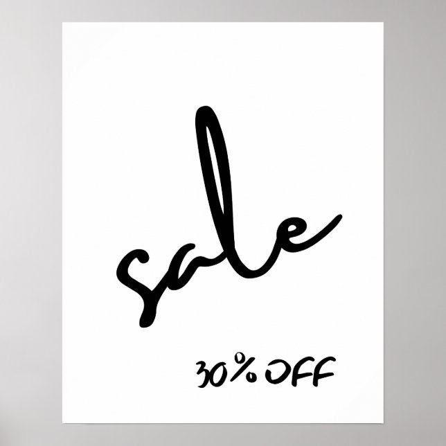 Affiche 30% De Réduction Sur Vente Signal, Boutique Signal (Devant)