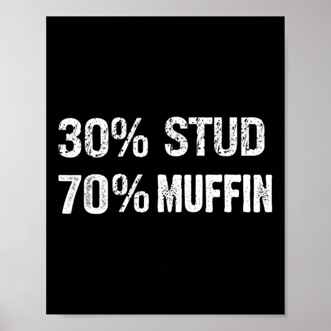 Affiche 30% étalon 70% muffin drôles de citations de la Sa (Devant)