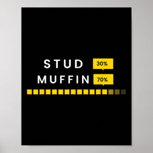 Affiche 30 Stud 70 Muffin Dire Fête des pères Hommes Femme