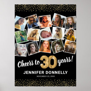 Affiche 30e anniversaire Black Gold Photo Party