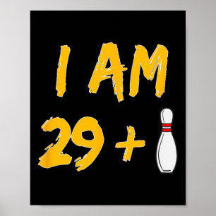 Affiche 30e anniversaire Bowling Shirt Bowler Gift Party