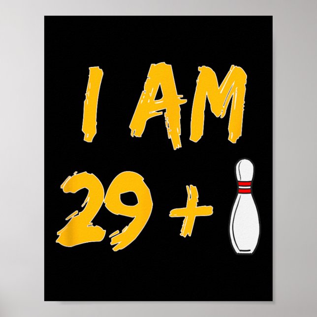 Affiche 30e anniversaire Bowling Shirt Bowler Gift Party (Devant)