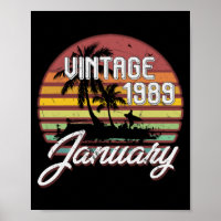 30e anniversaire Cadeaux Retro Vintage janvier 198