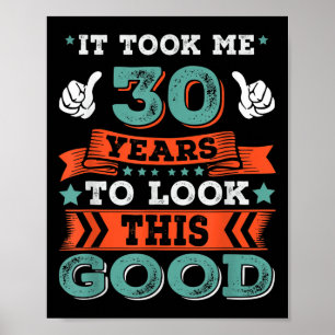 Affiche 30e Anniversaire Citation Graphiques Drôle 30 Ans