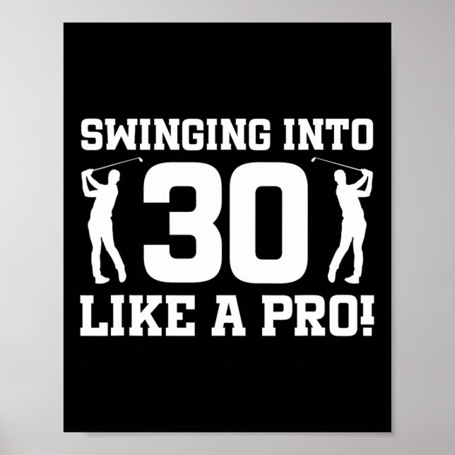 Affiche 30e anniversaire Golf 30 ans Joueur de golf (Devant)