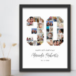 Affiche 30e anniversaire Numéro 30 Photo personnalisée Col<br><div class="desc">Célébrez le 30e anniversaire avec cette affiche de collage photo personnalisée numéro 30. Ce cadeau personnalisable est également parfait pour un anniversaire mariage. C'est une excellente façon de présenter des souvenirs précieux de votre vie de mariage et de marié. L'affiche comporte un collage de photos qui capturent ces moments spéciaux,...</div>