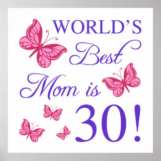 Affiche 30e anniversaire pour maman