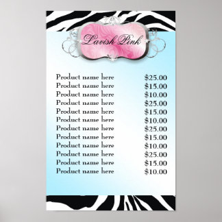 Affiche 311 Lavish Pink Platter Zebra Prix